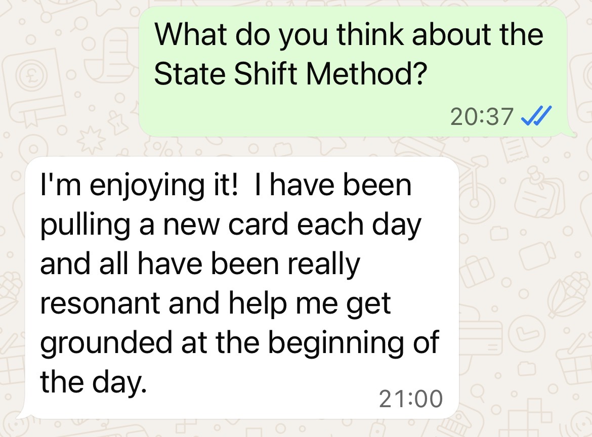 WhatsApp-bericht van een deelnemer